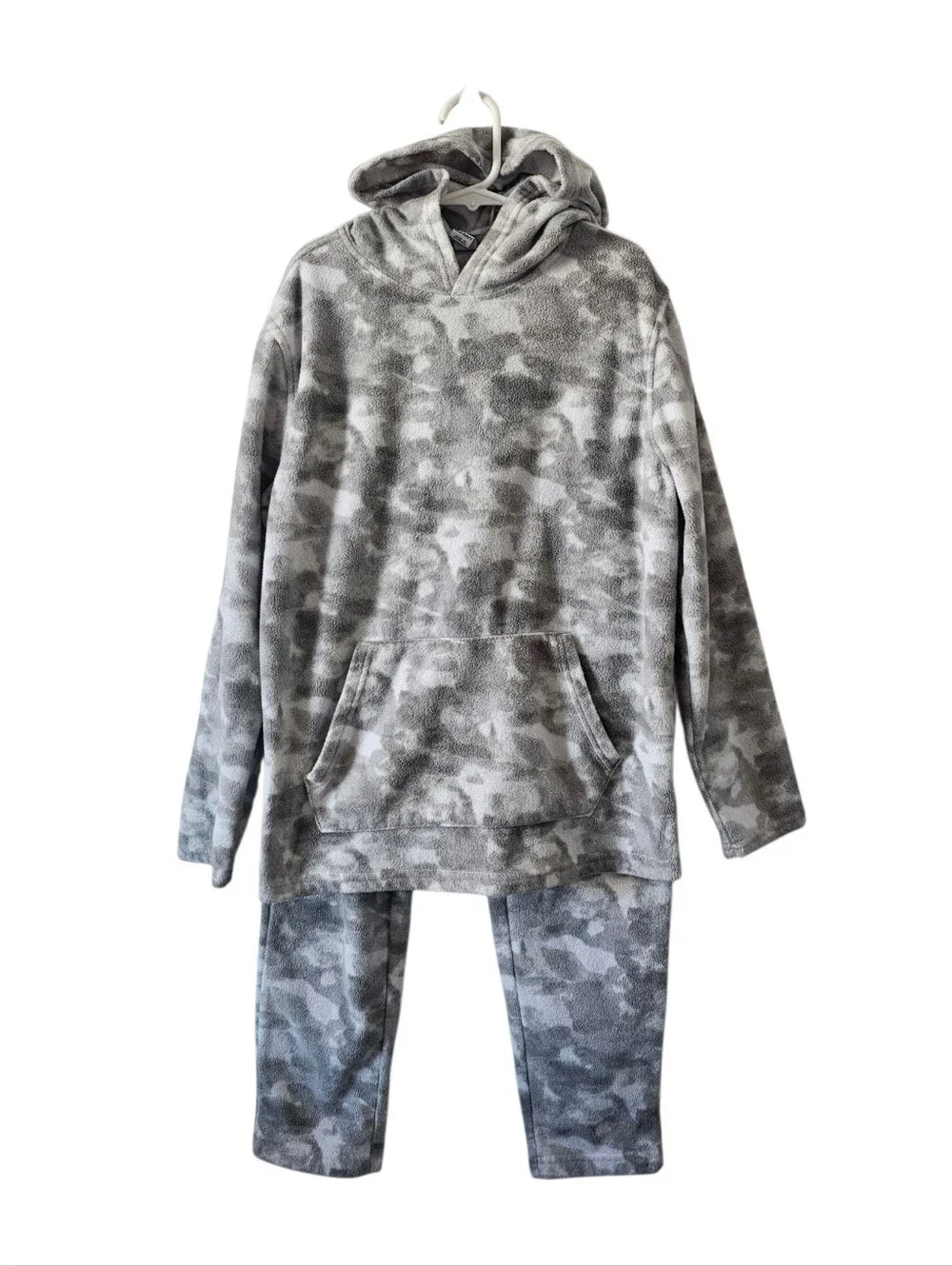 Old Navy Boys Size L 10-12 Camo Fleece Hoodie Sweatpants Set 2 Piece Cozy Warm